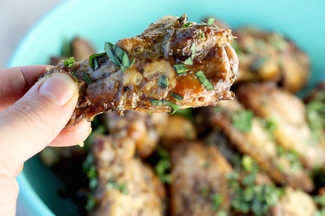 Close up Hickory Smoked Chicken Wings 