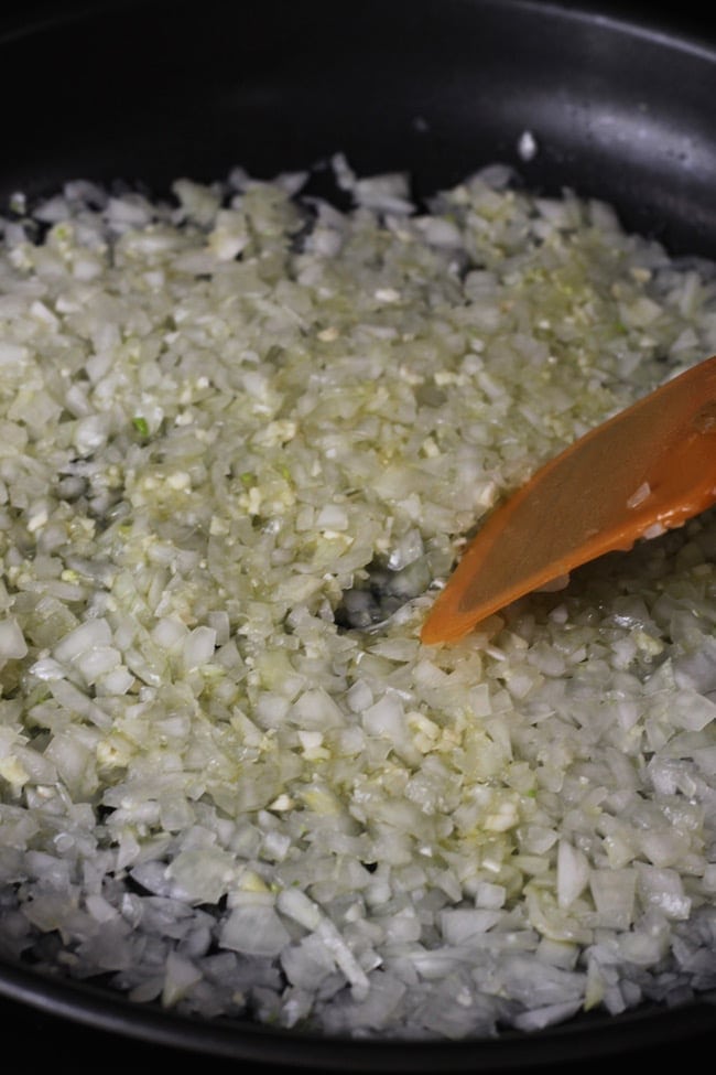 Sauteed onions and garlic for Vidalia Onion Spread