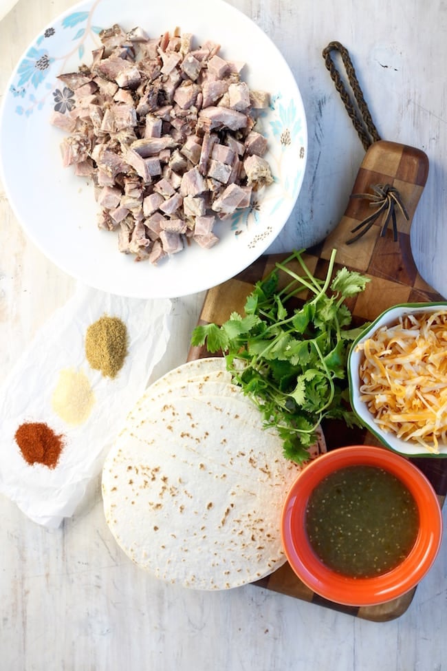 Ingredients for Brisket Taquitos