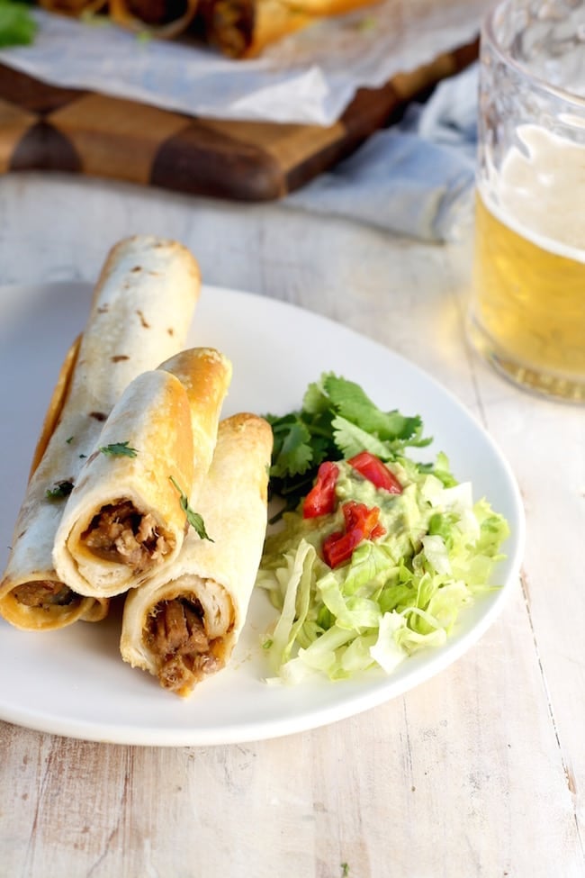 Crispy baked Smoky Brisket Taquitos