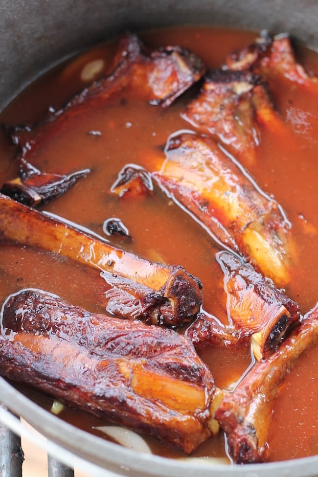 smoked short ribs ~ dutch oven recipe