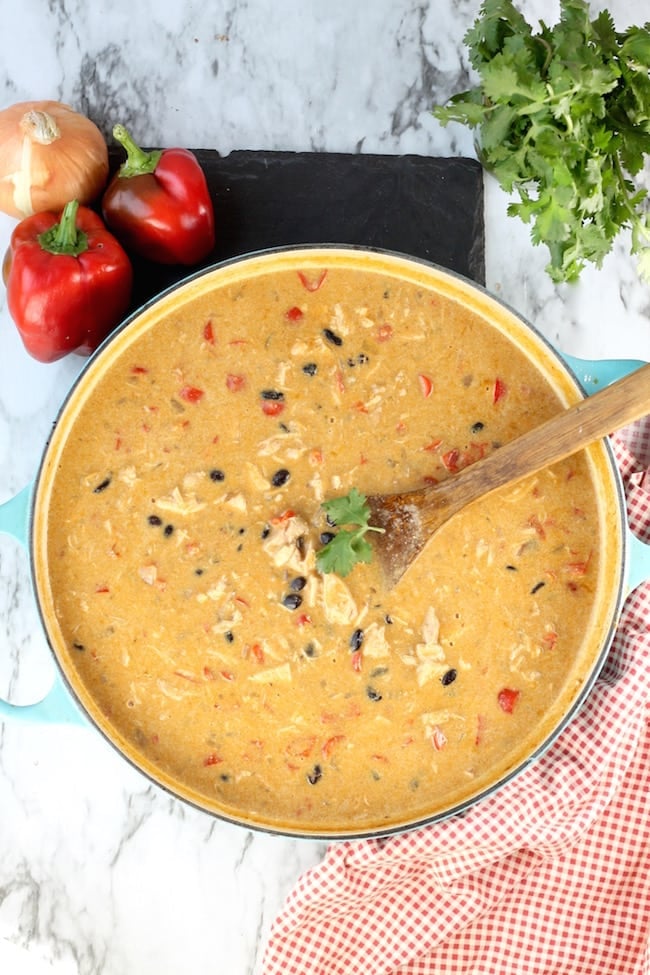 Creamy Smoked Chicken and Black Bean Chili