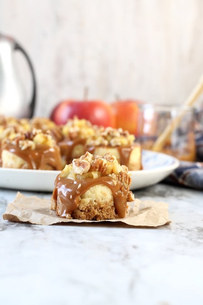 How to Make Caramel Apple Mini Cheesecakes