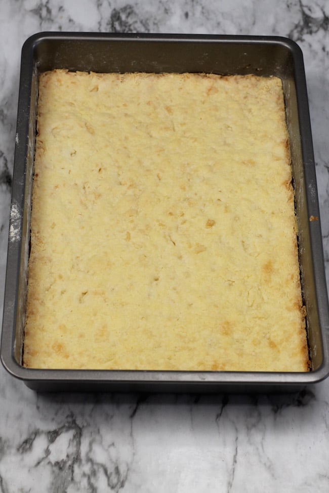 Baked Shortbread Crust for Pumpkin Pie Bars Dessert