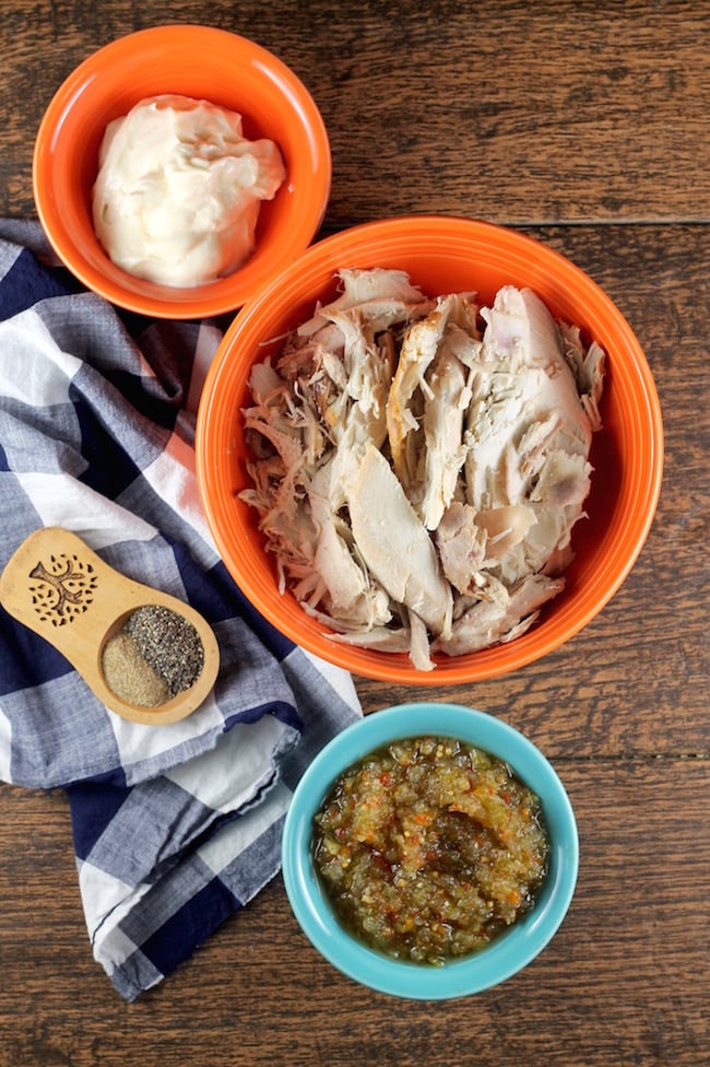 Ingredients for turkey salad