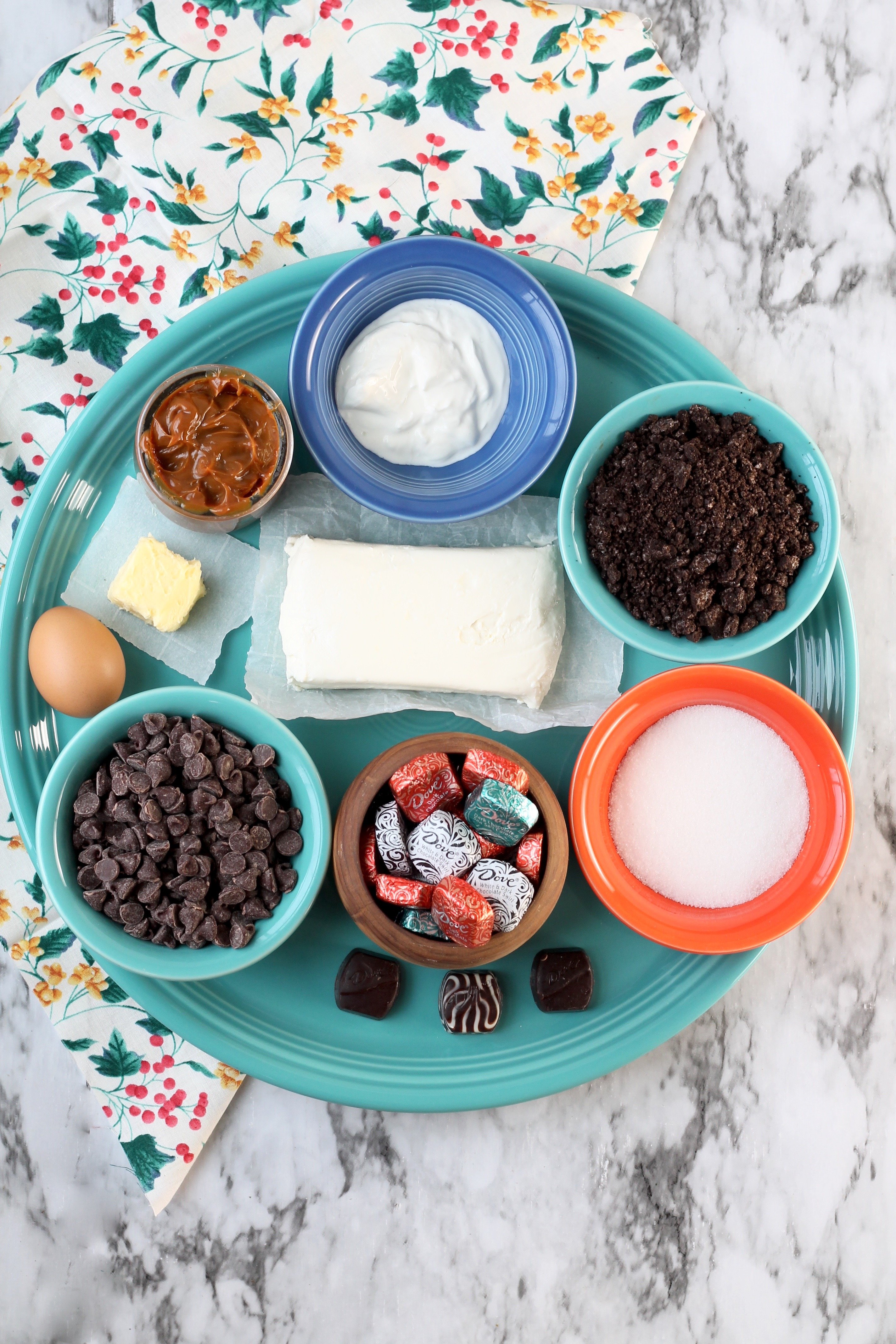 Ingredients for Mini Dove Cheesecakes