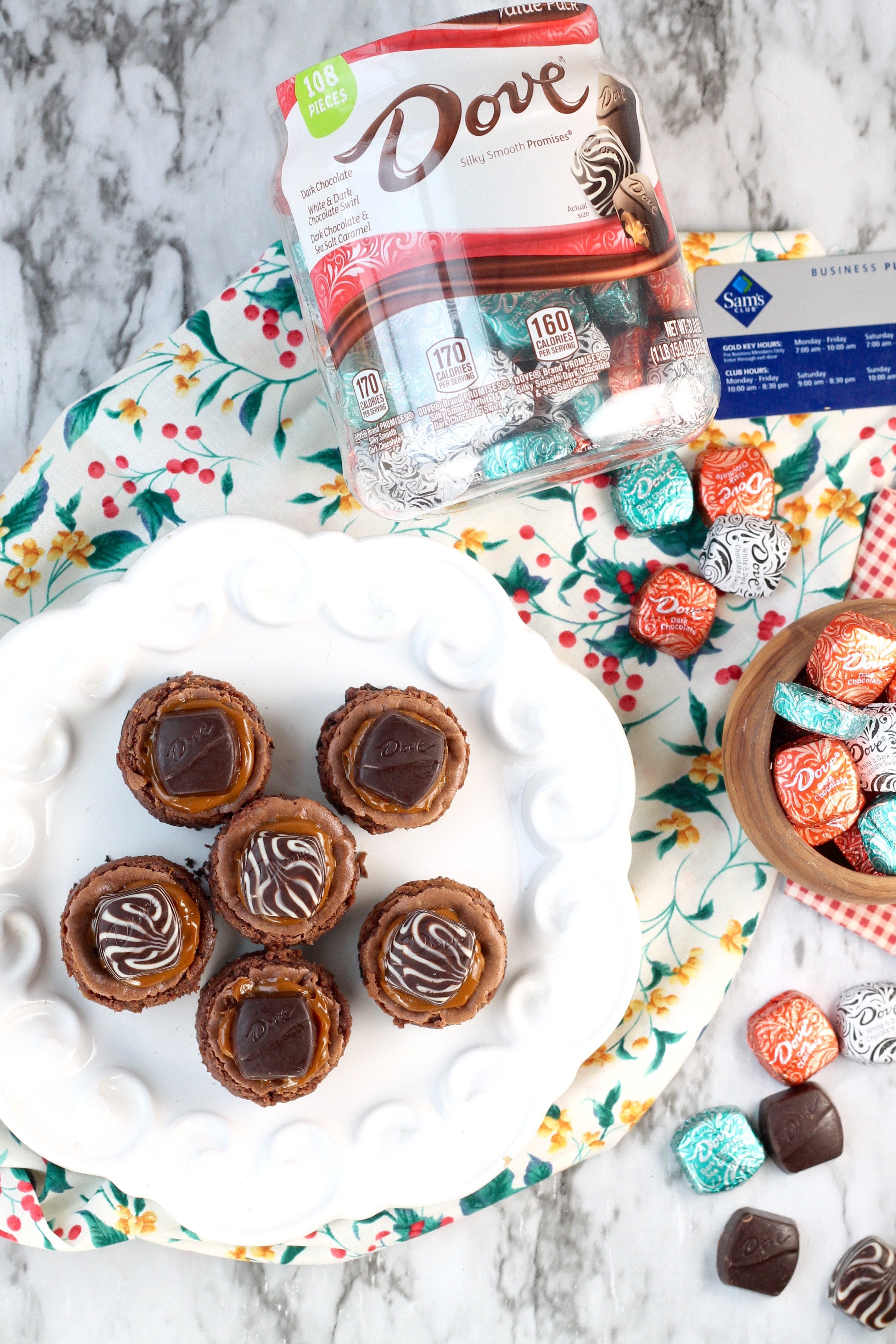 Dove Mini Cheesecakes with Dove Chocolates & Sam's Club
