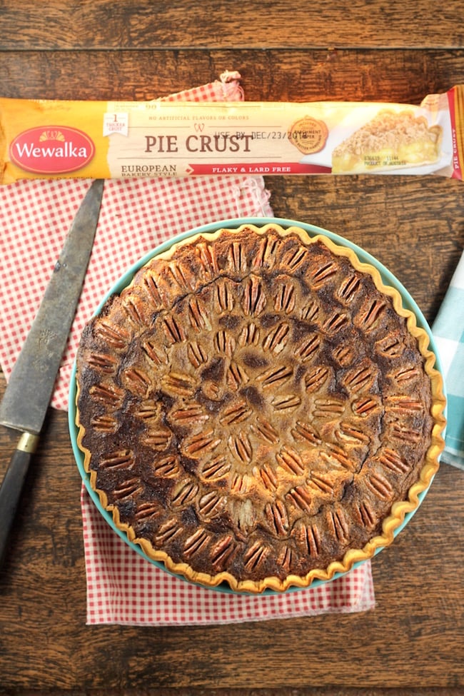 Pumpkin Pecan Pie made with Wewalka Pie Crust