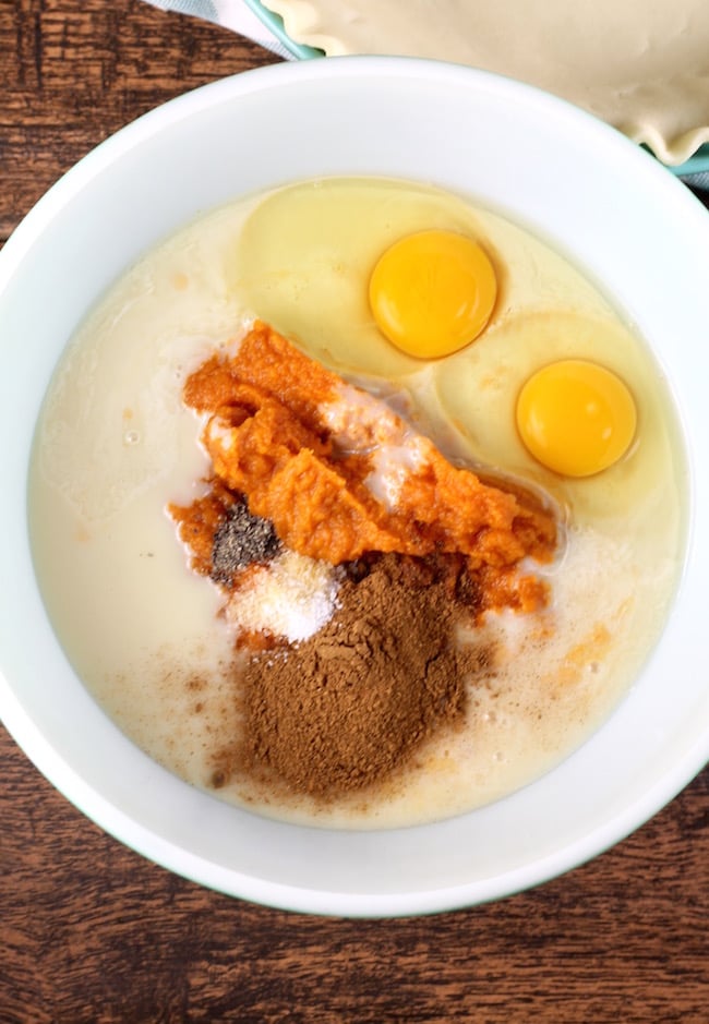 Pumpkin Pie Filling in a bowl