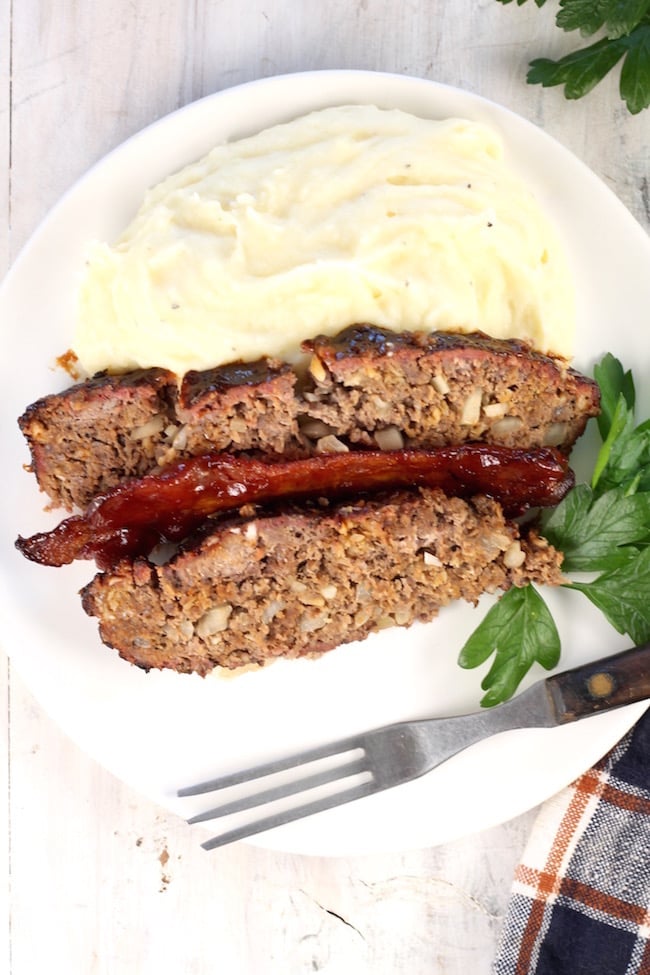 Smoked Meatloaf Recipe with mashed potatoes