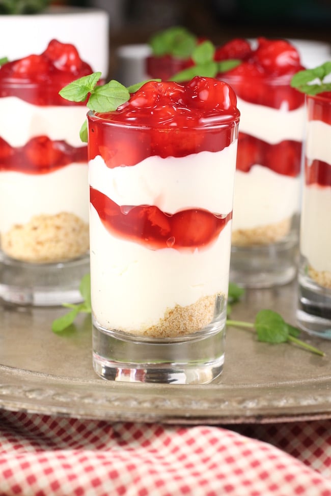 Easy Dessert ~ Cherry Cream Cheese Pie Shooters