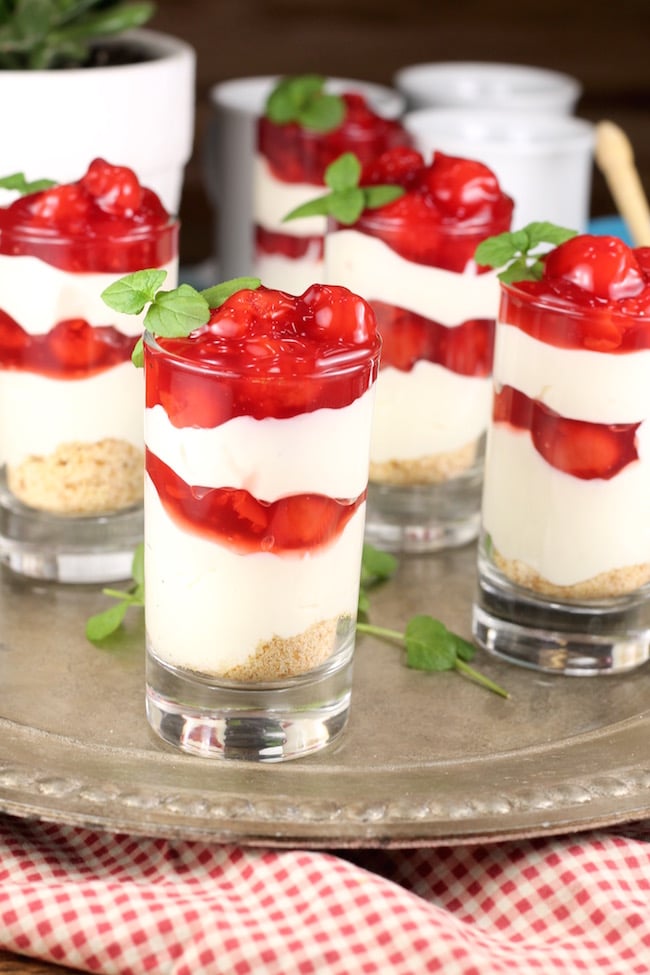 Cherry Cream Cheese Pie Shooters 