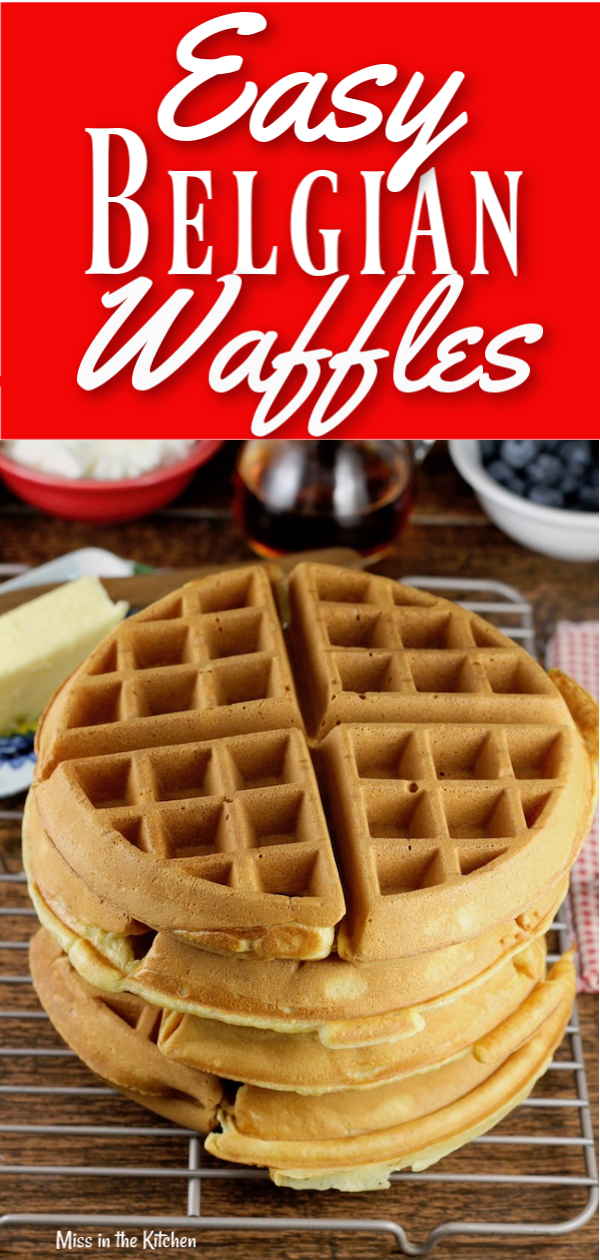 Stack of homemade waffles