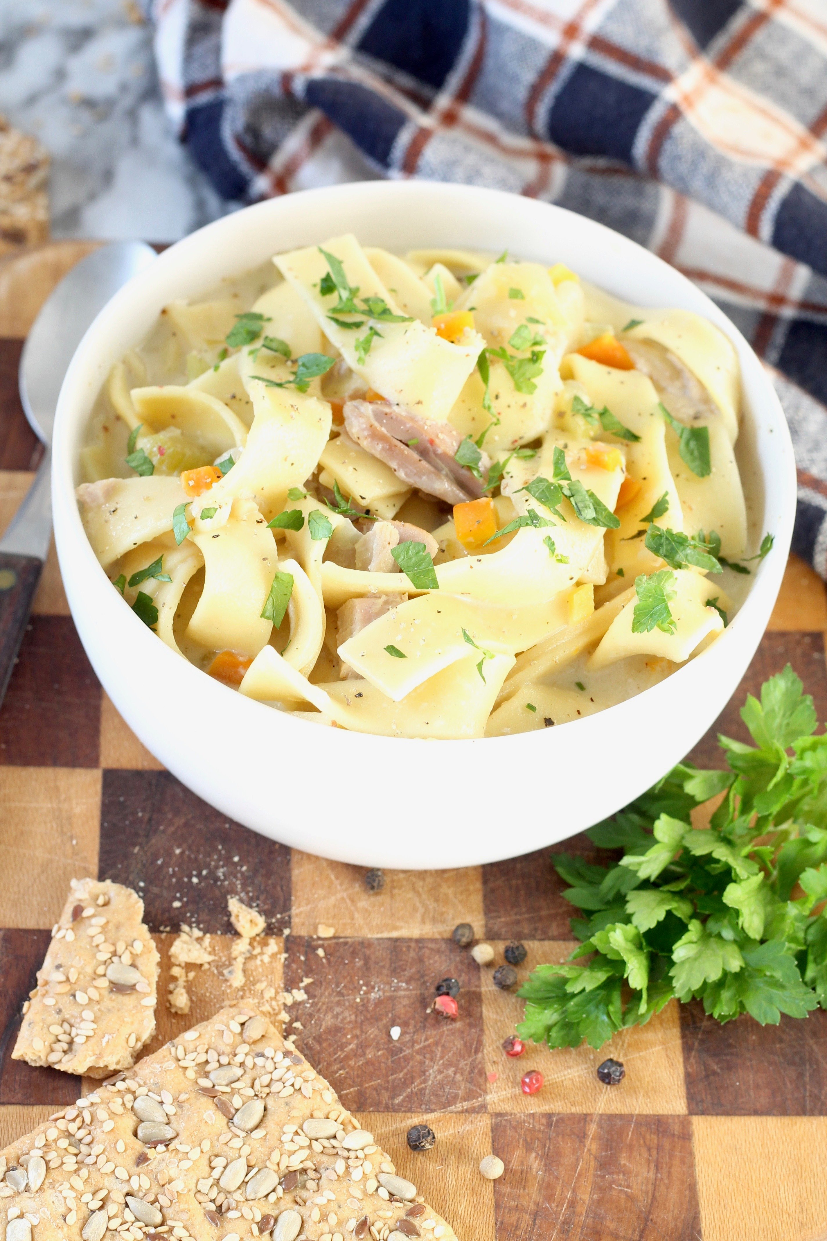 Easy Chicken Noodle Soup with Amish noodles