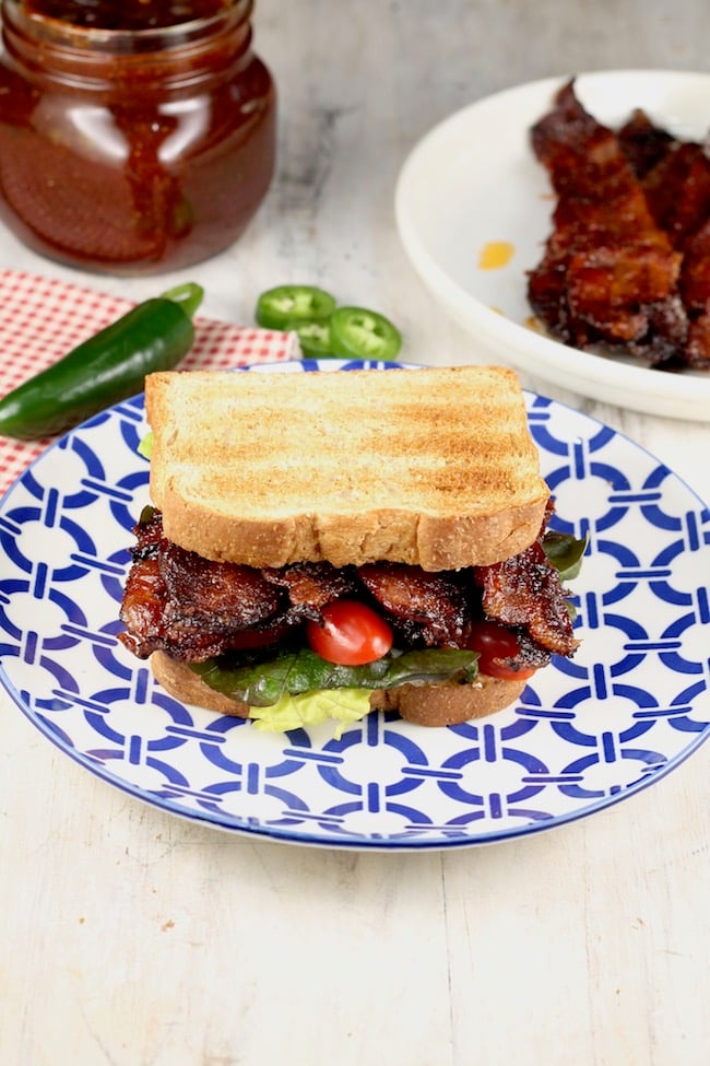 Jalapeno Barbecue Bacon BLT Sandwich