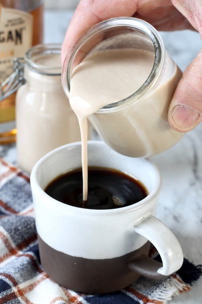 Homemade Bailey's Irish Cream is the perfect coffee creamer!