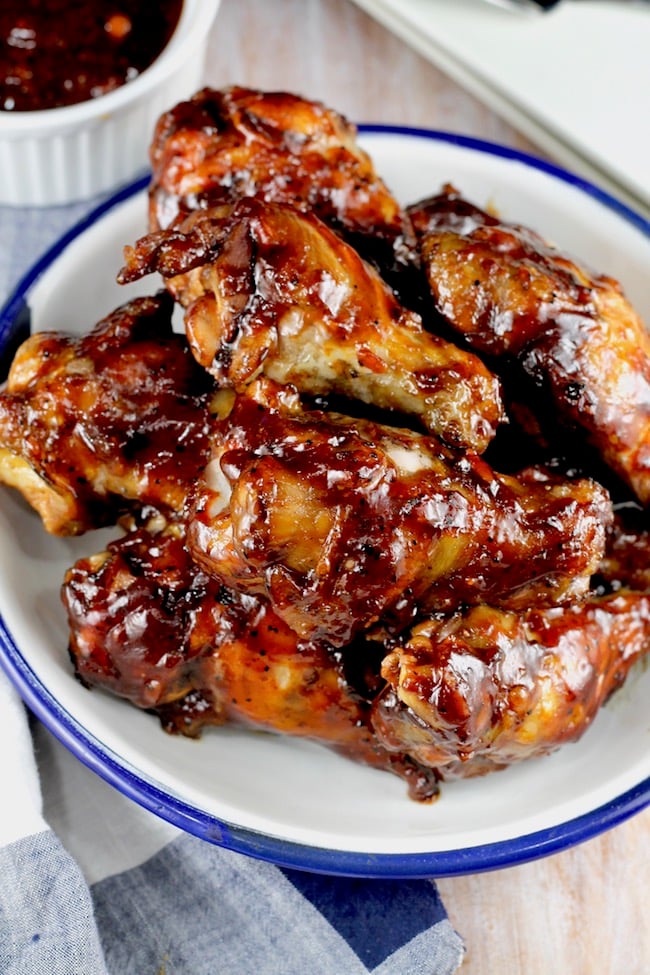 Barbecue Chicken Wings ~ baked or grilled ~ easy recipe