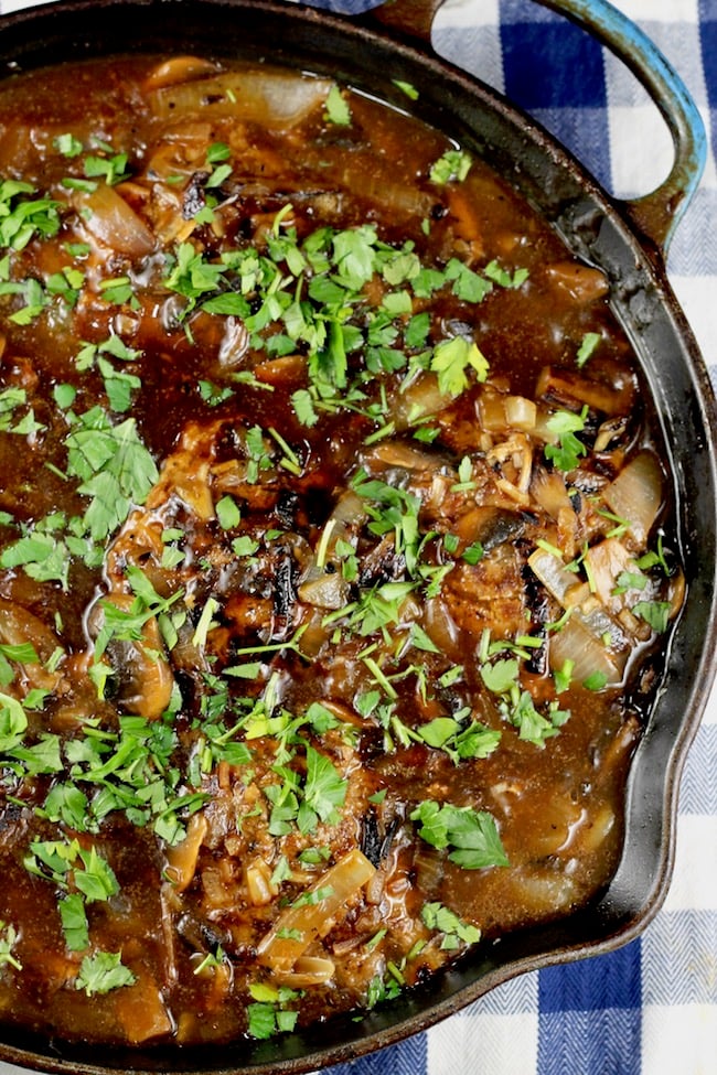 How to Make Salisbury Steak with mushroom and onion gravy in a skillet
