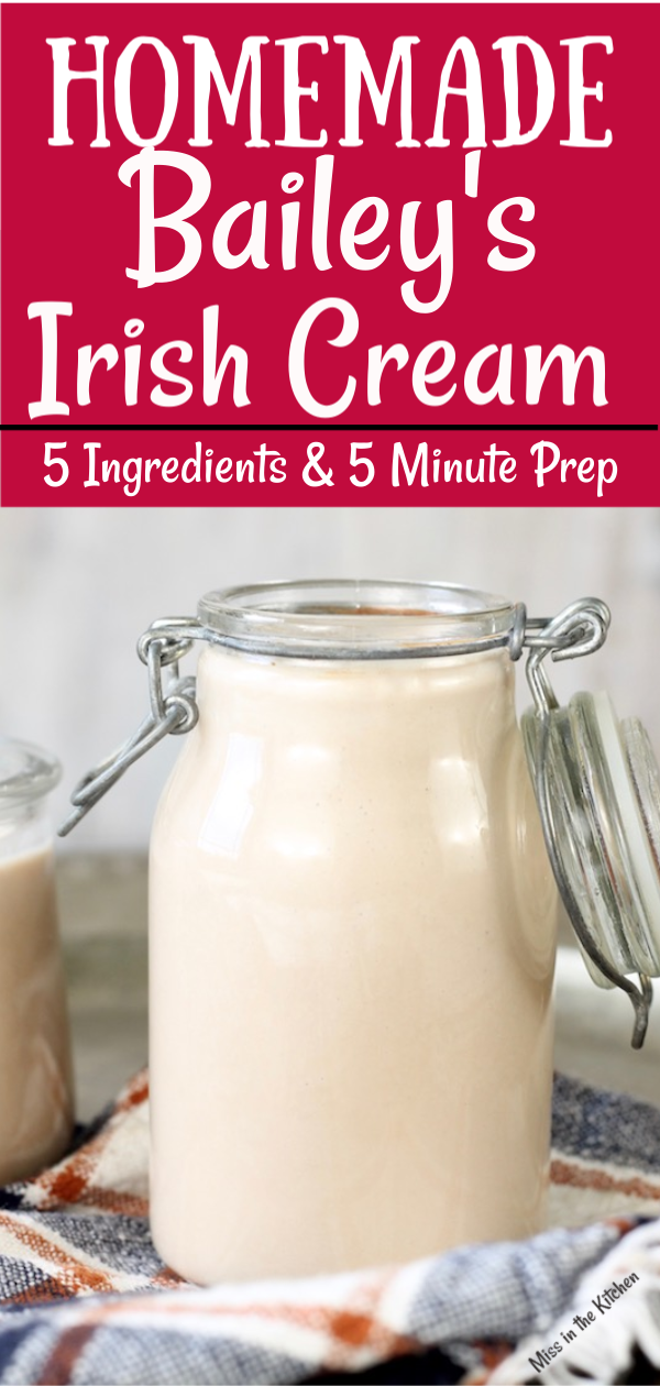 Homemade Bailey's made with Irish Whiskey
