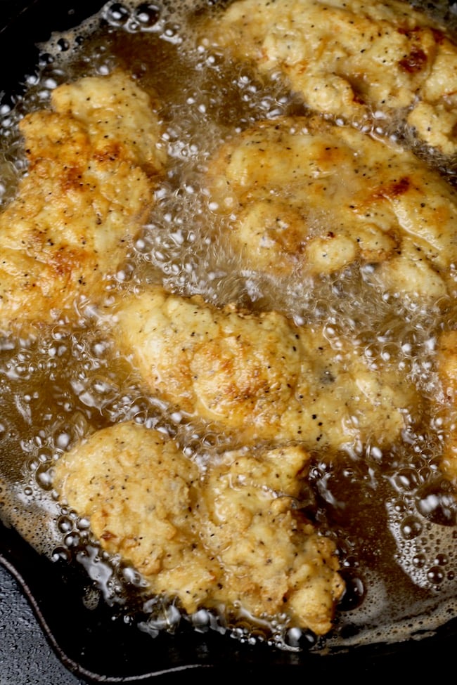 Frying Chicken Strips