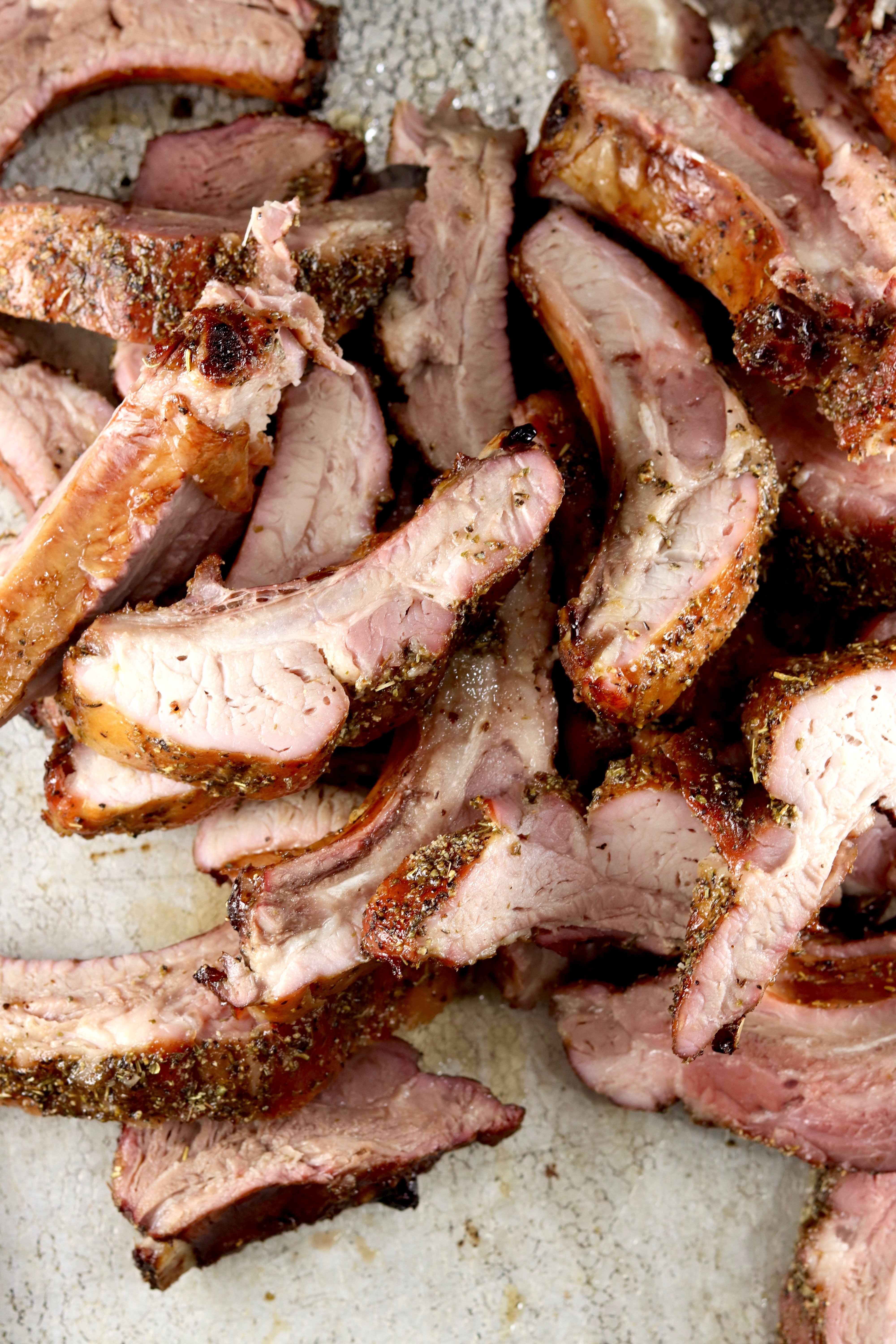 Sliced Smoked Baby Back Ribs