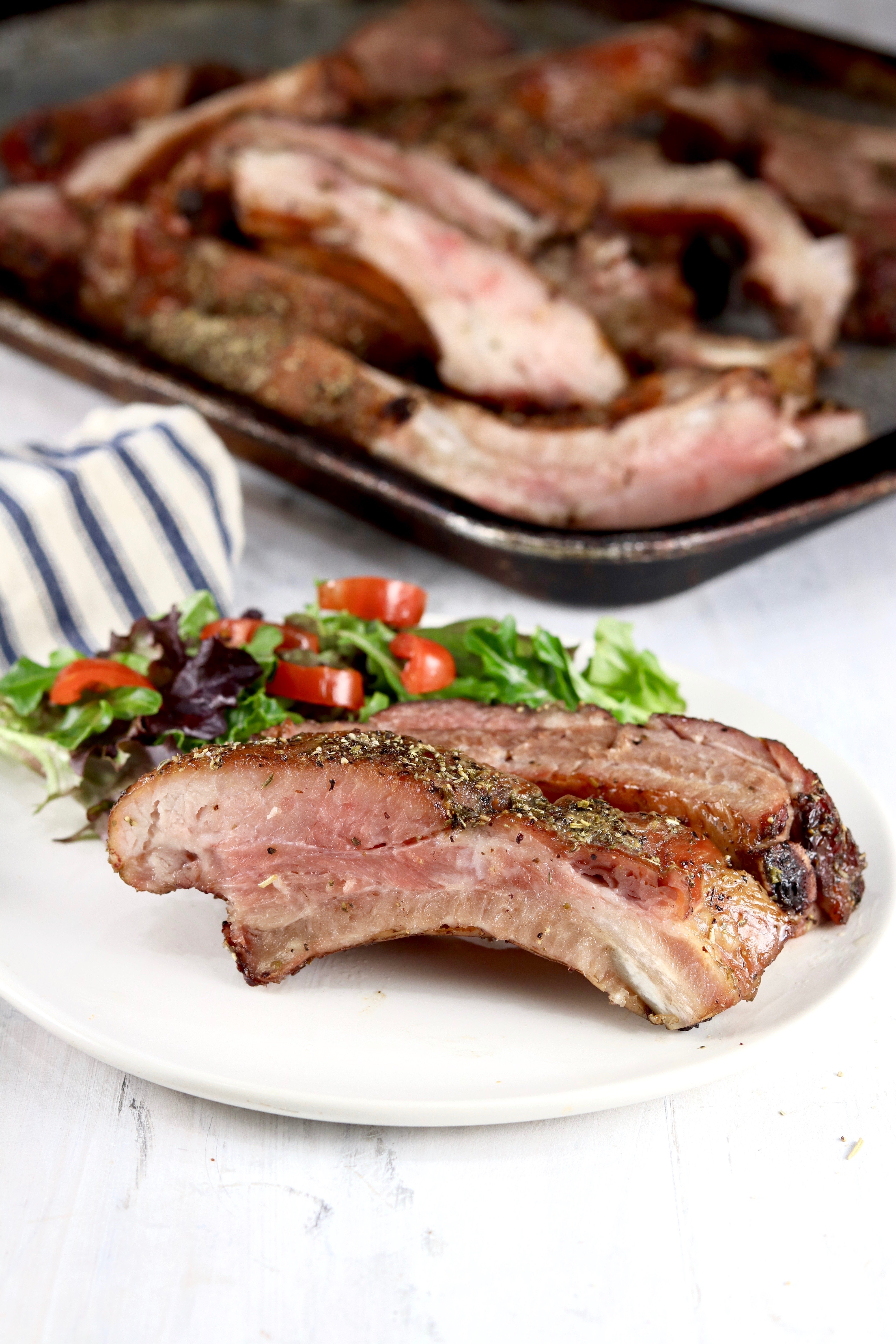 Smoked Baby Back Ribs Sliced 