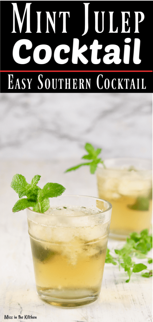 Easy Mint Julep cocktail 