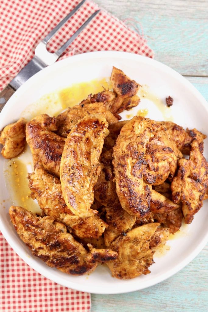 Blackened Chicken on a white plate