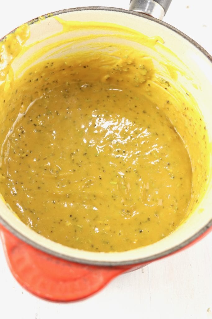 Mustard BBQ Sauce in pan