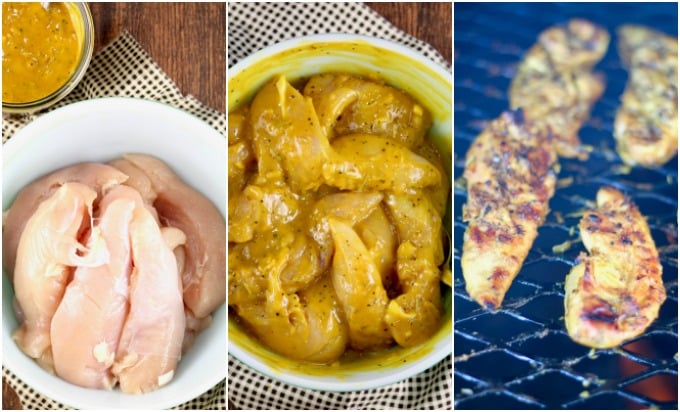 Chicken Tenders, Chicken Tenders with Mustard BBQ, Chicken Tenders on Grill