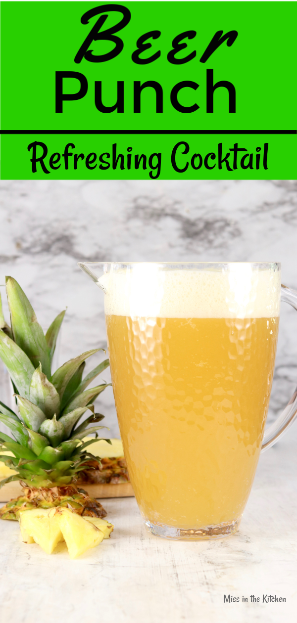 Beer Punch Pitcher with pineapple
