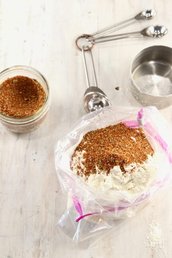 Spices and flour for Onion Strings