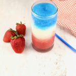 Red White and Blue layered rum daiquiri