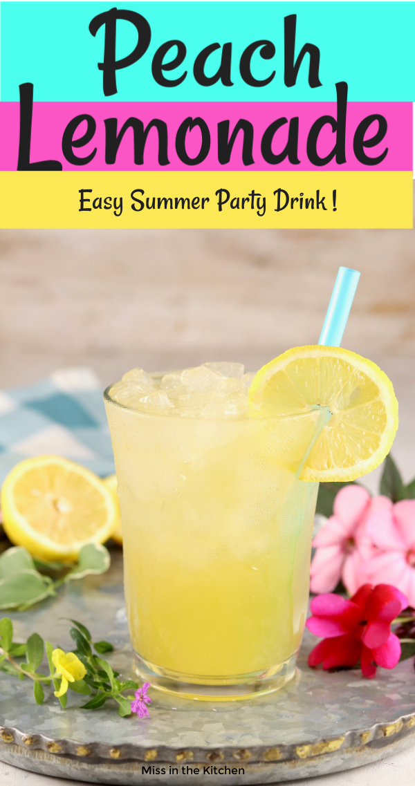 Text Overlay Peach Lemonade Drink