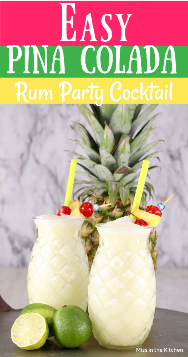 Text overlay of Easy Pina Colada