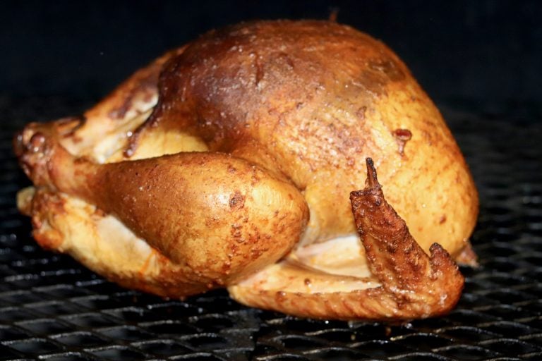 Smoked Turkey on Grill with Cajun spices