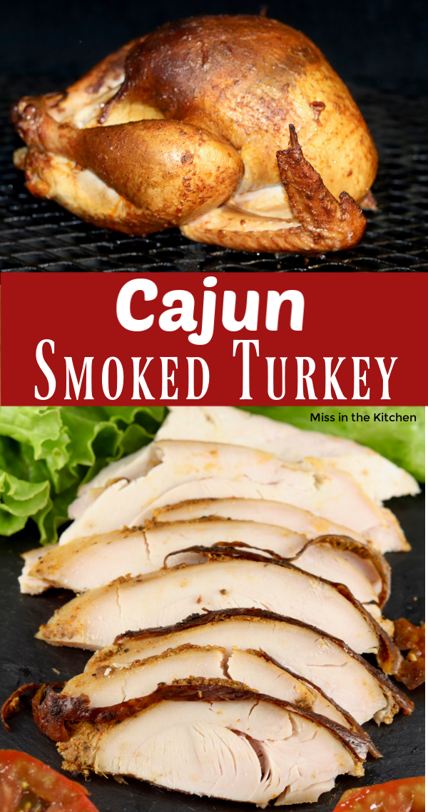 Smoked turkey on the grill and slicdd