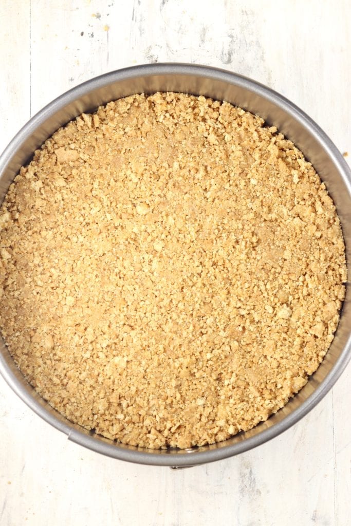Graham Cracker crust in a springform pan