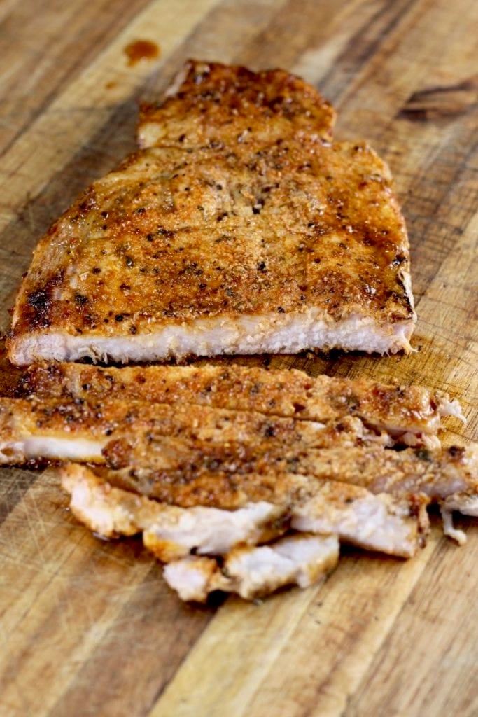 Sliced Blackened Pork Chops