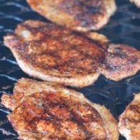 Blackened Pork Chops on the grill