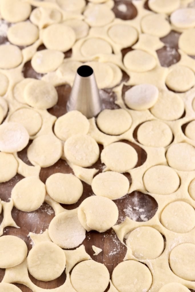 Making homemade dumplings