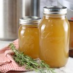Jars of homemade stock