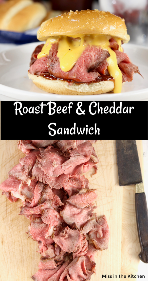 Collage sliced roast beef, roast beef sandwich