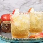 2 glasses of apple cider shandy