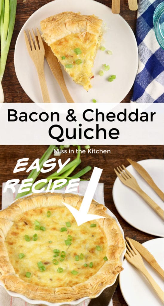 Bacon and cheddar quiche