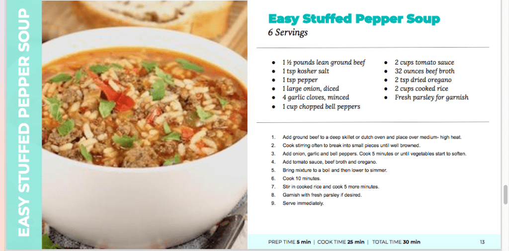 eCookbook sample Easy Ground Beef Recipes