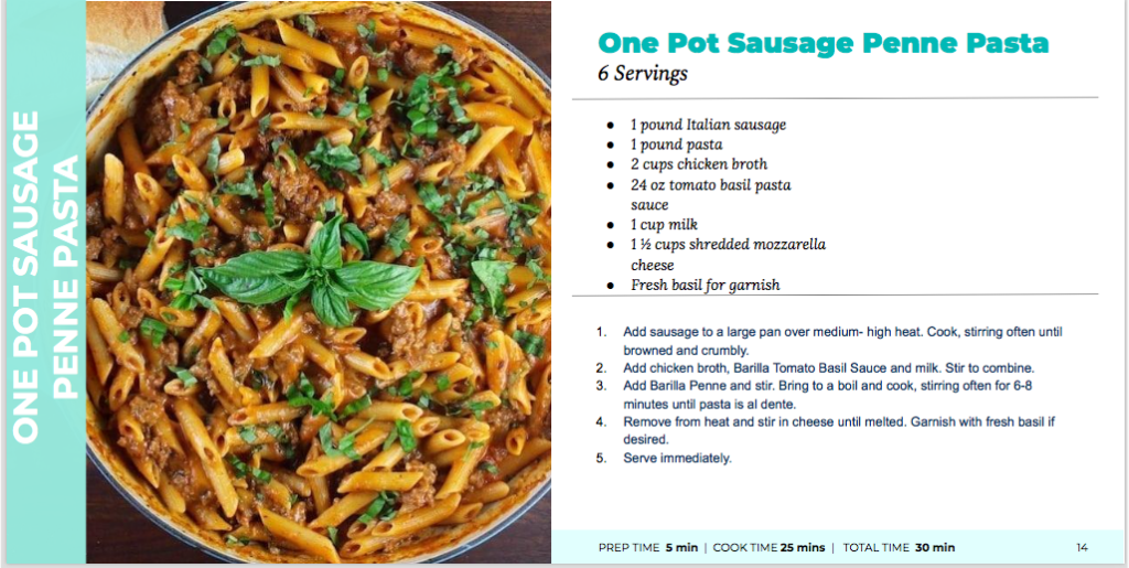 Sample card of Pork Recipes ebook