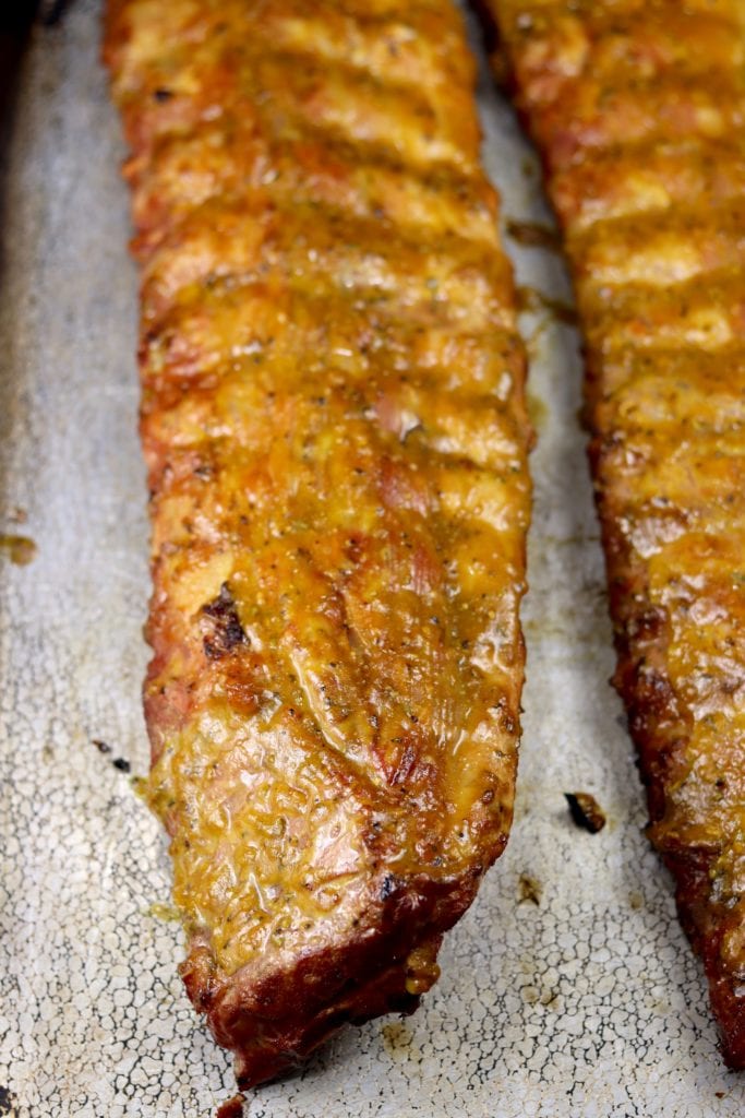 Grilled Ribs on a sheet pan