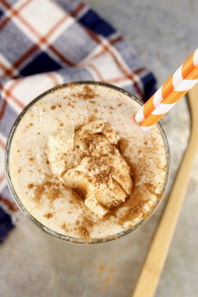 Cinnamon topped chai latte with Baileys Irish Cream and Ice Cream