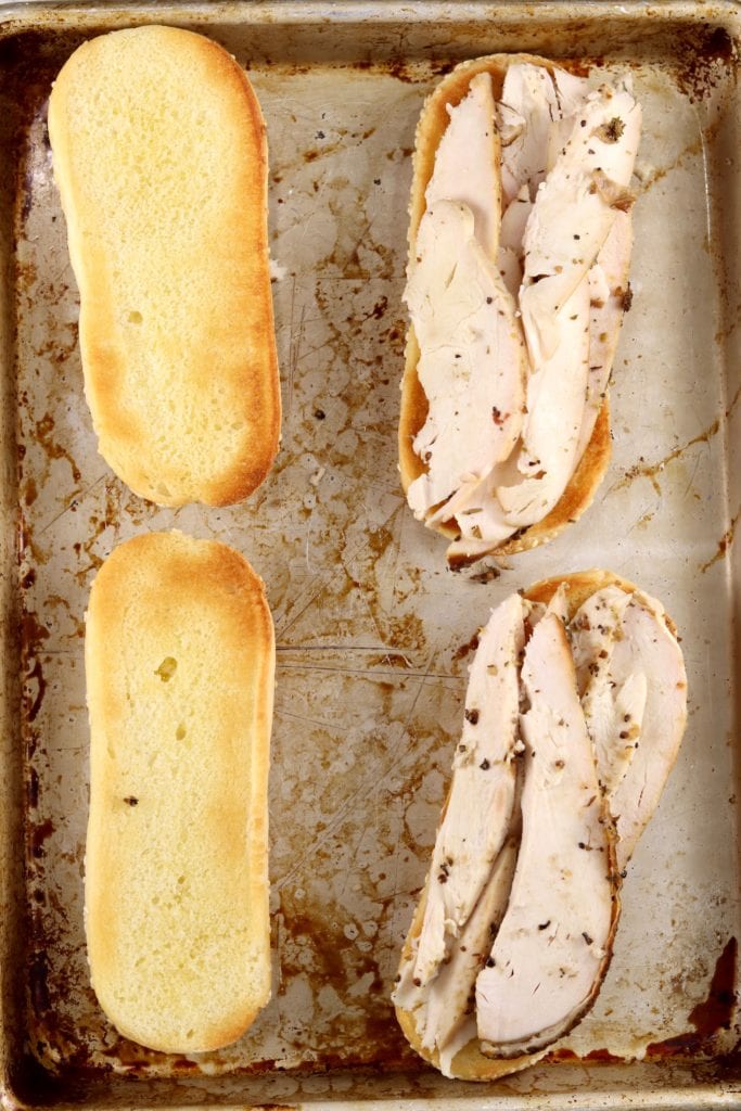 Smoked Chicken on toasted buns